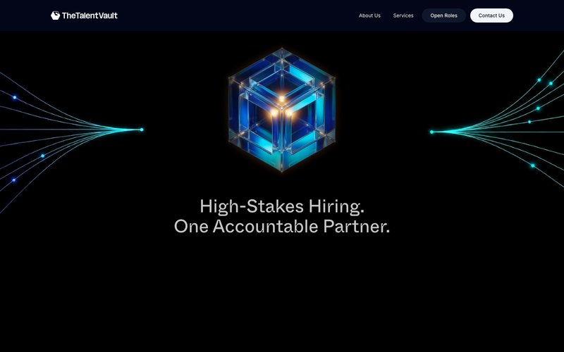 Screenshot of the The Talent Vault website